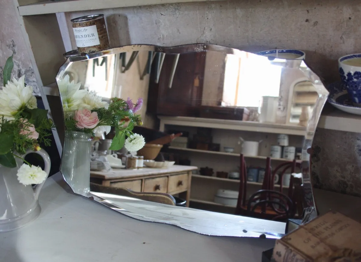 Antique Frameless Mirror - Image 2