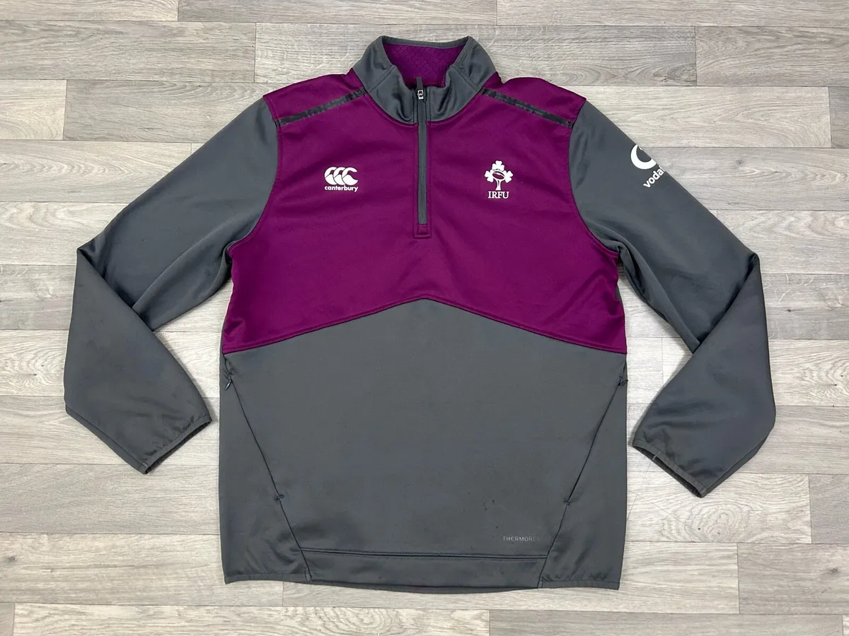 Canterbury Ireland Rugby Half Zip Jumper Mens XXL - Image 1