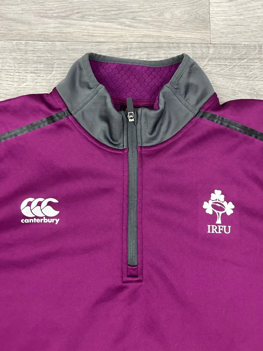 Canterbury Ireland Rugby Half Zip Jumper Mens XXL - Image 3