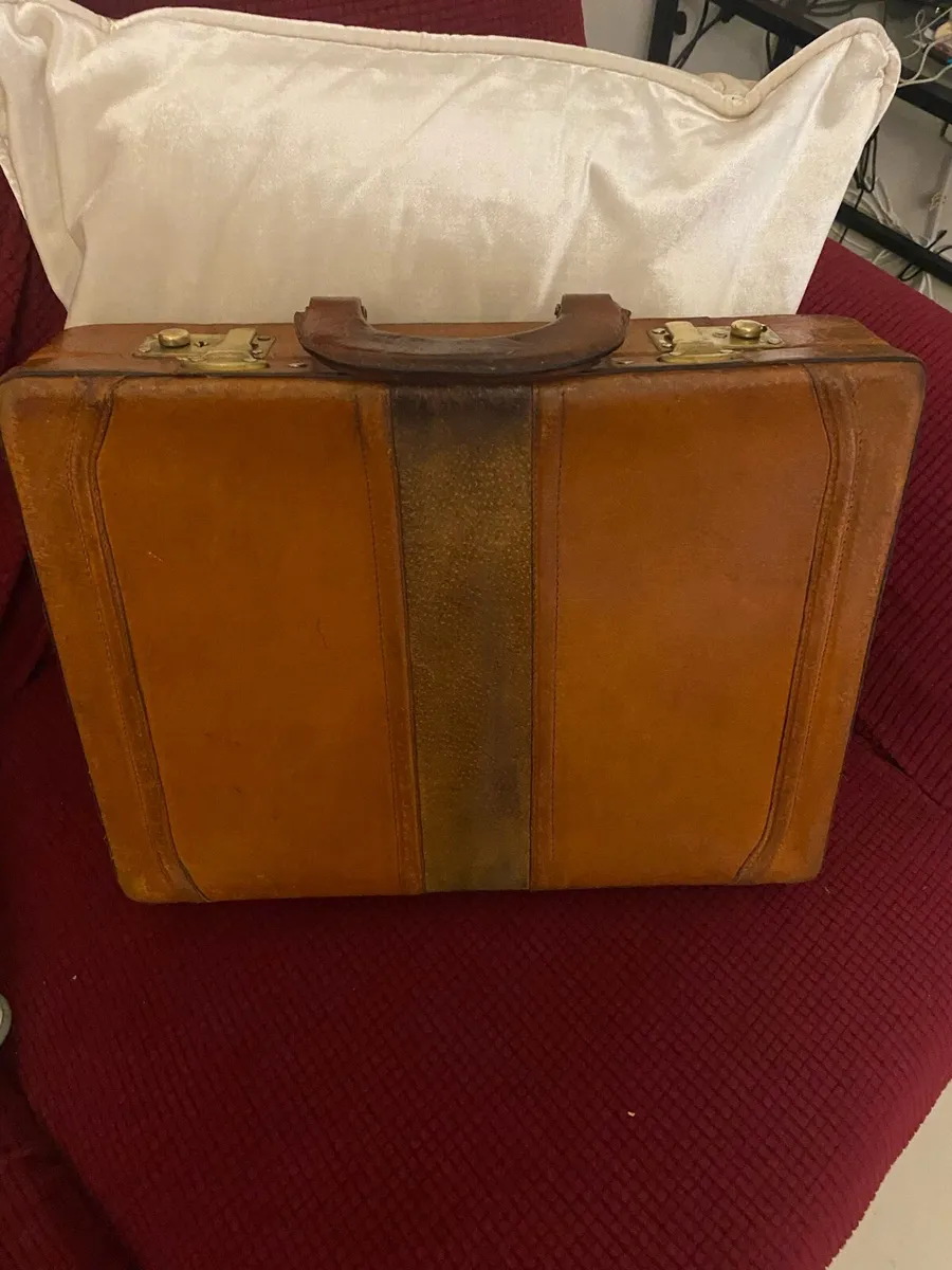 Vintage Leather Briefcase - Image 1