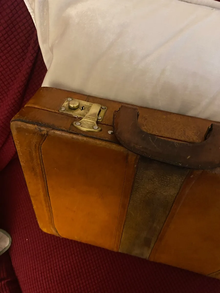 Vintage Leather Briefcase - Image 3
