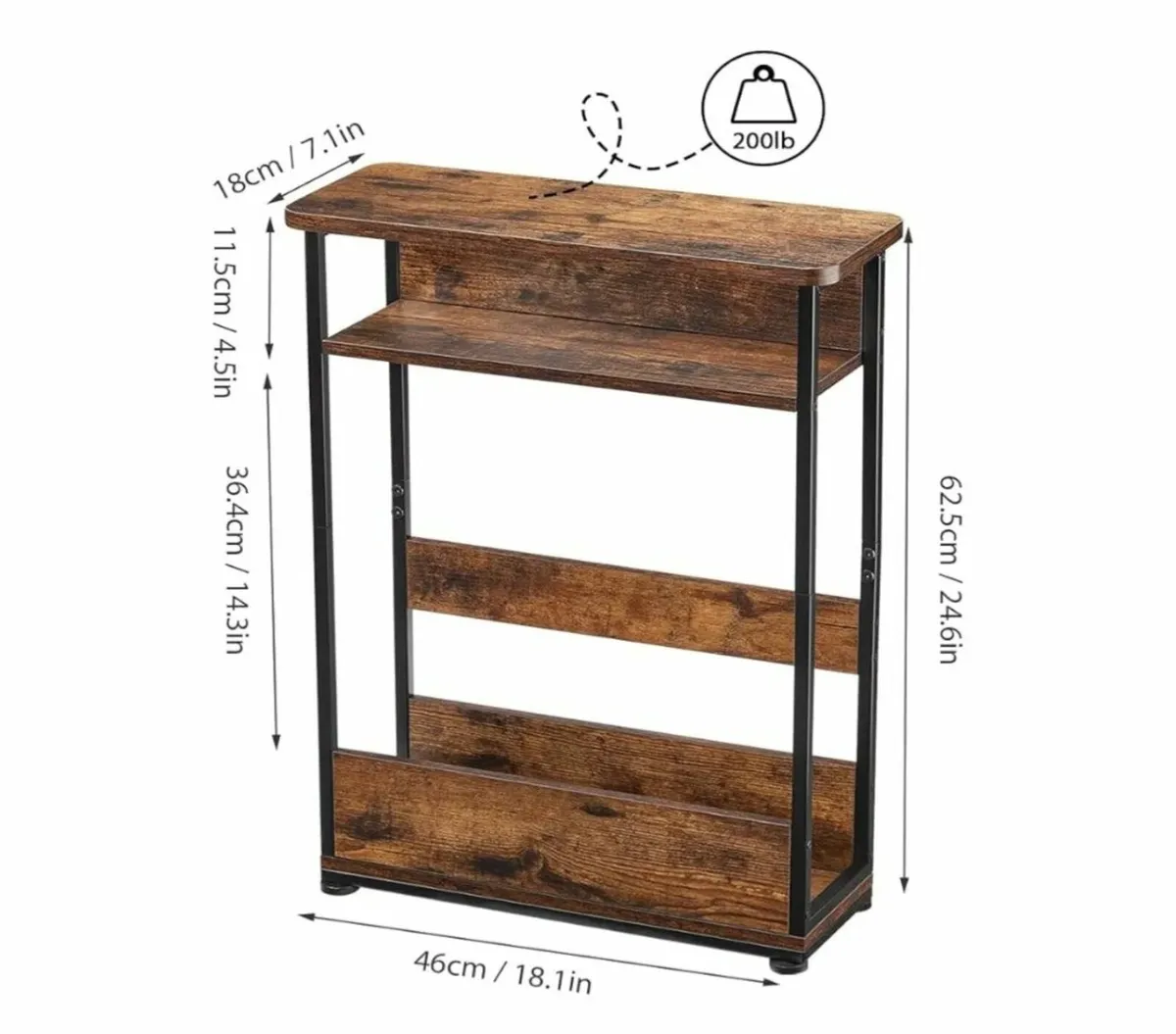 Yeakoo Narrow Side/End Table - Image 4
