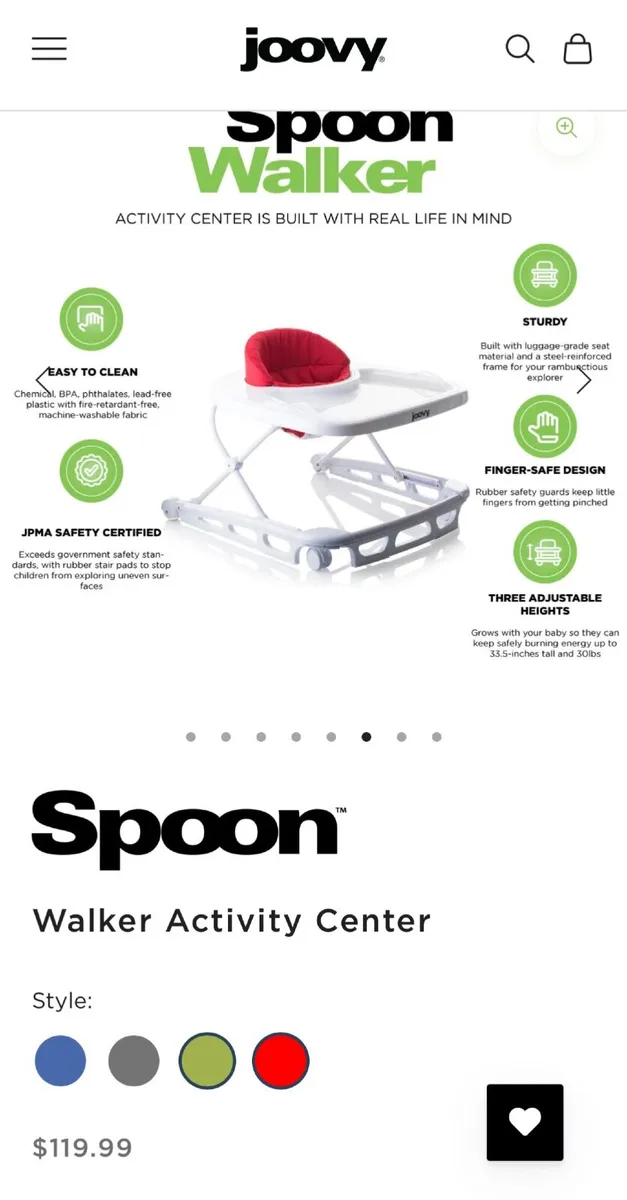 Joovy Spoon Walker and chair. - Image 3