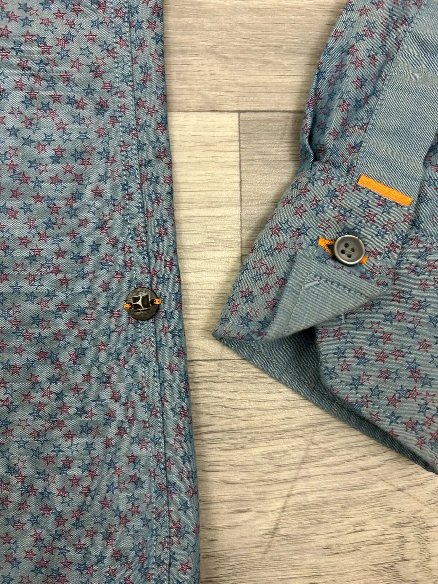 Hugo Boss Patterned Shirt Mens Medium - Image 3