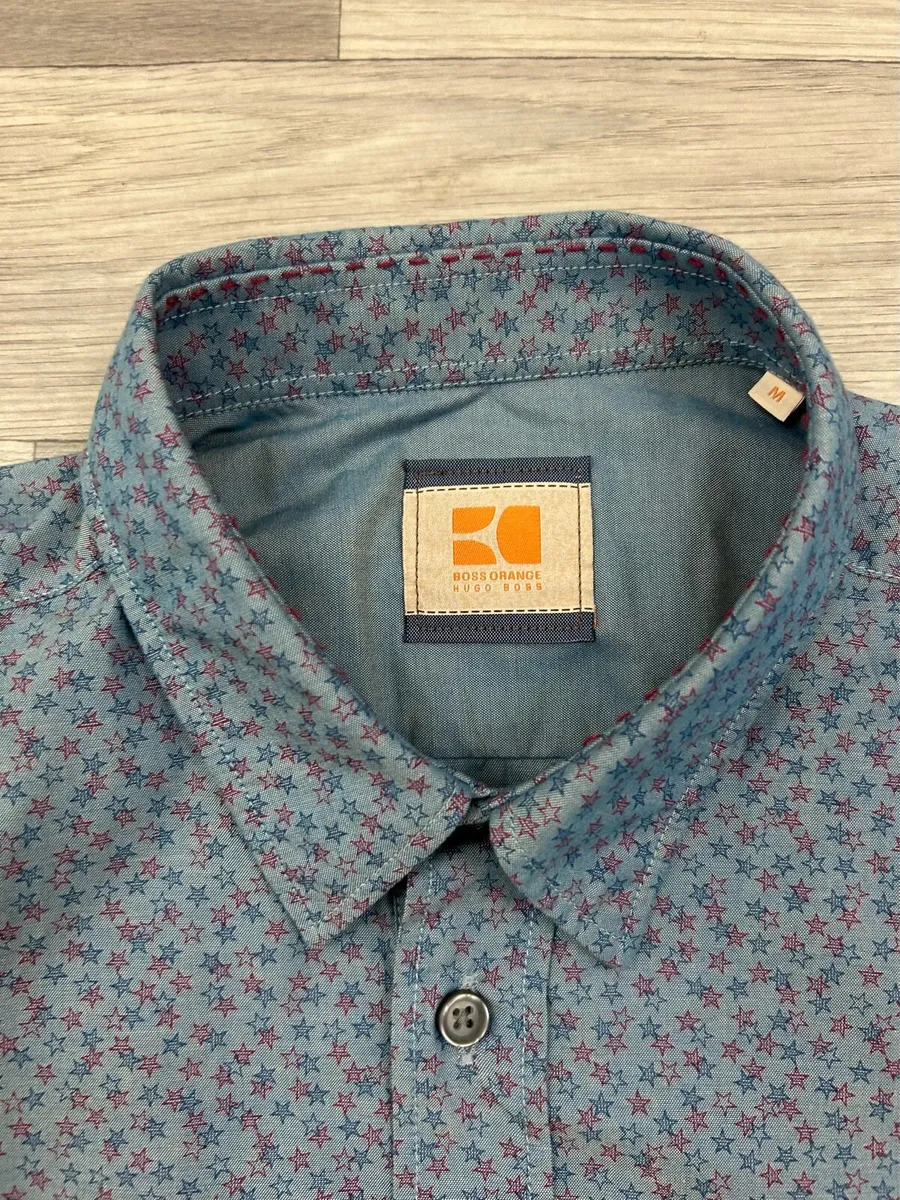 Hugo Boss Patterned Shirt Mens Medium - Image 4
