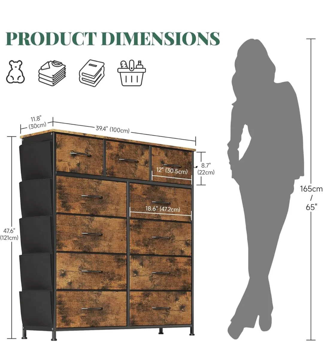Chest of Drawers with Pockets - Image 4