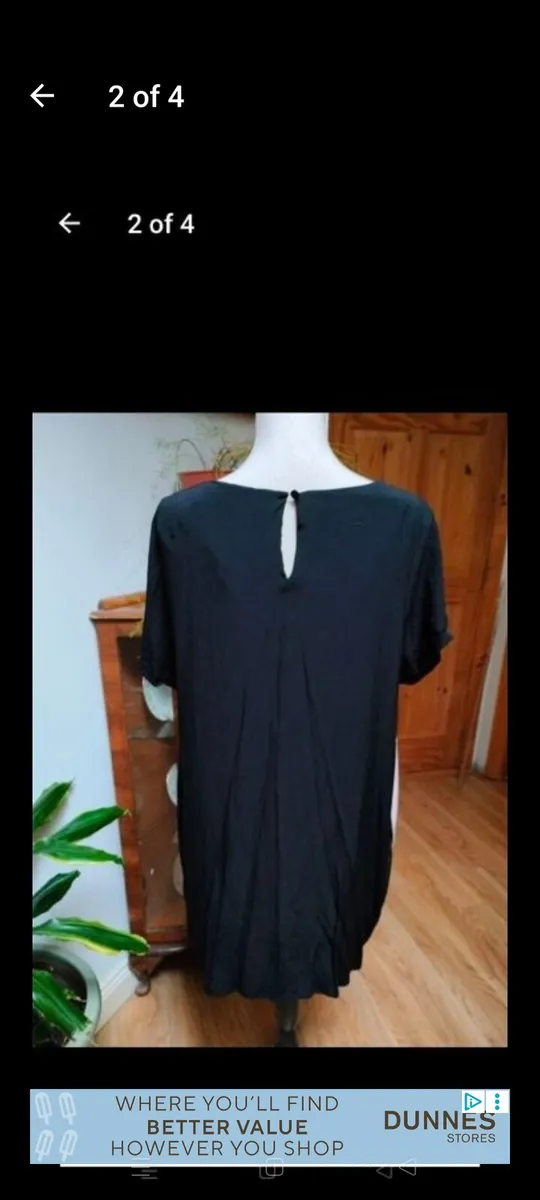 Ladies New look CURVES dress in block colour Black - Image 2
