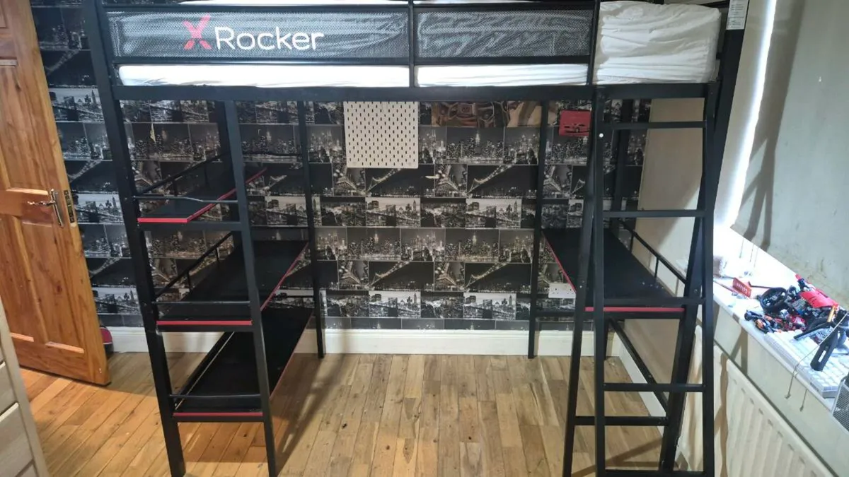 X Rocker fortress high sleeper gaming bed