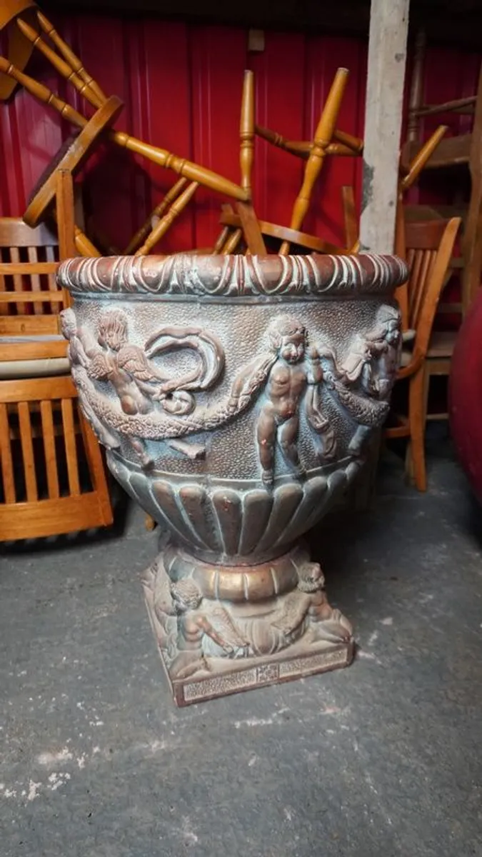 Large Spanish Pedestal Planter - Image 1
