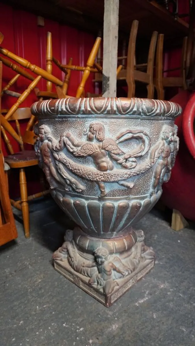 Large Spanish Pedestal Planter - Image 2