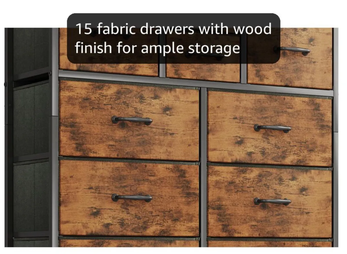 Chest of Drawers,Dresser for Bedroom with 15 Drawe - Image 3