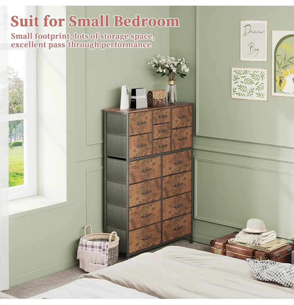 Chest of Drawers,Dresser for Bedroom with 15 Drawe - Image 2