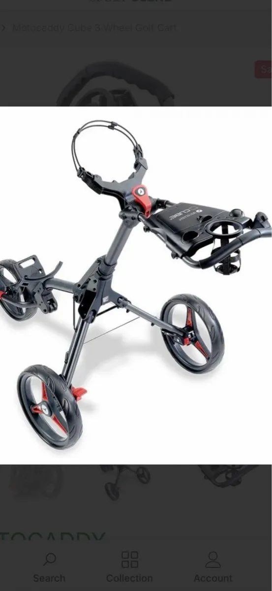 Motocaddy cube 3 wheel golf cart - Image 1