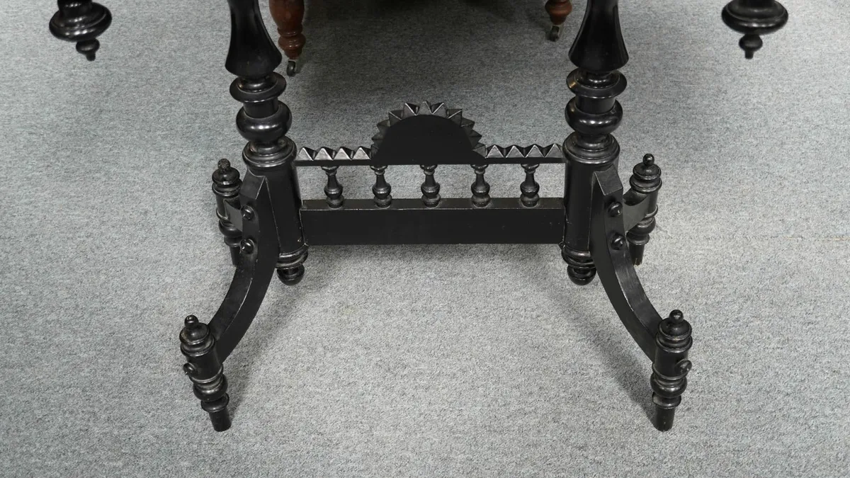 Antique Spanish Victorian Marble-Top Table - Image 4