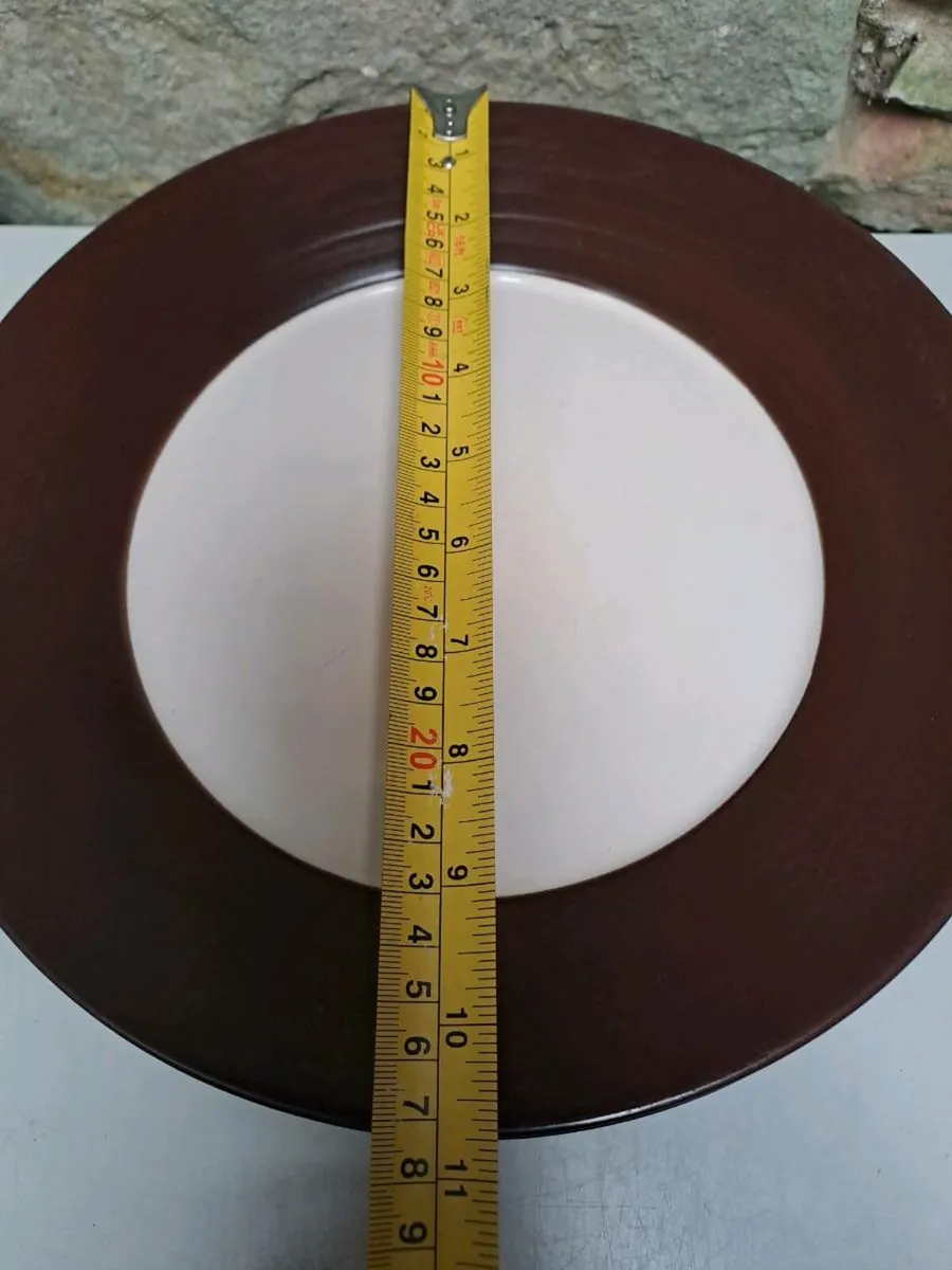 5 Ethos large plates chocolate and cream - Image 3