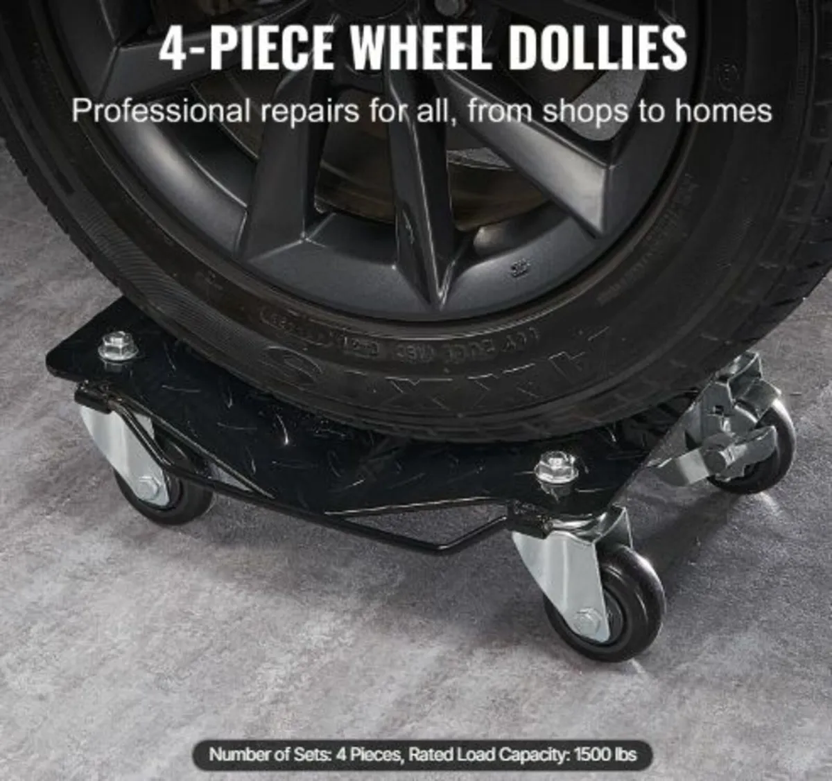 Car Dolly Wheel Tire Dolly 4 PCS Heavy Duty Skate - Image 2