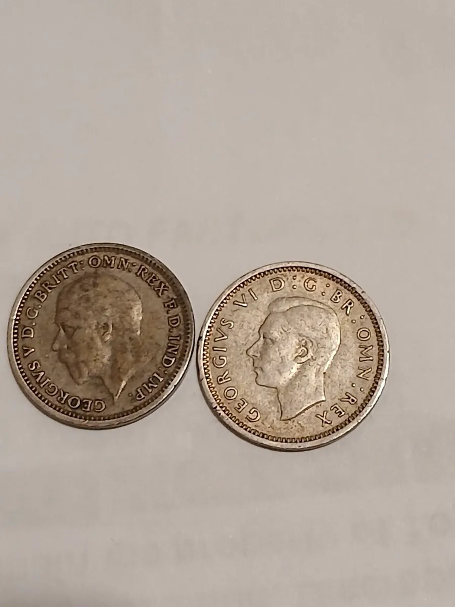 British silver three pences - Image 4