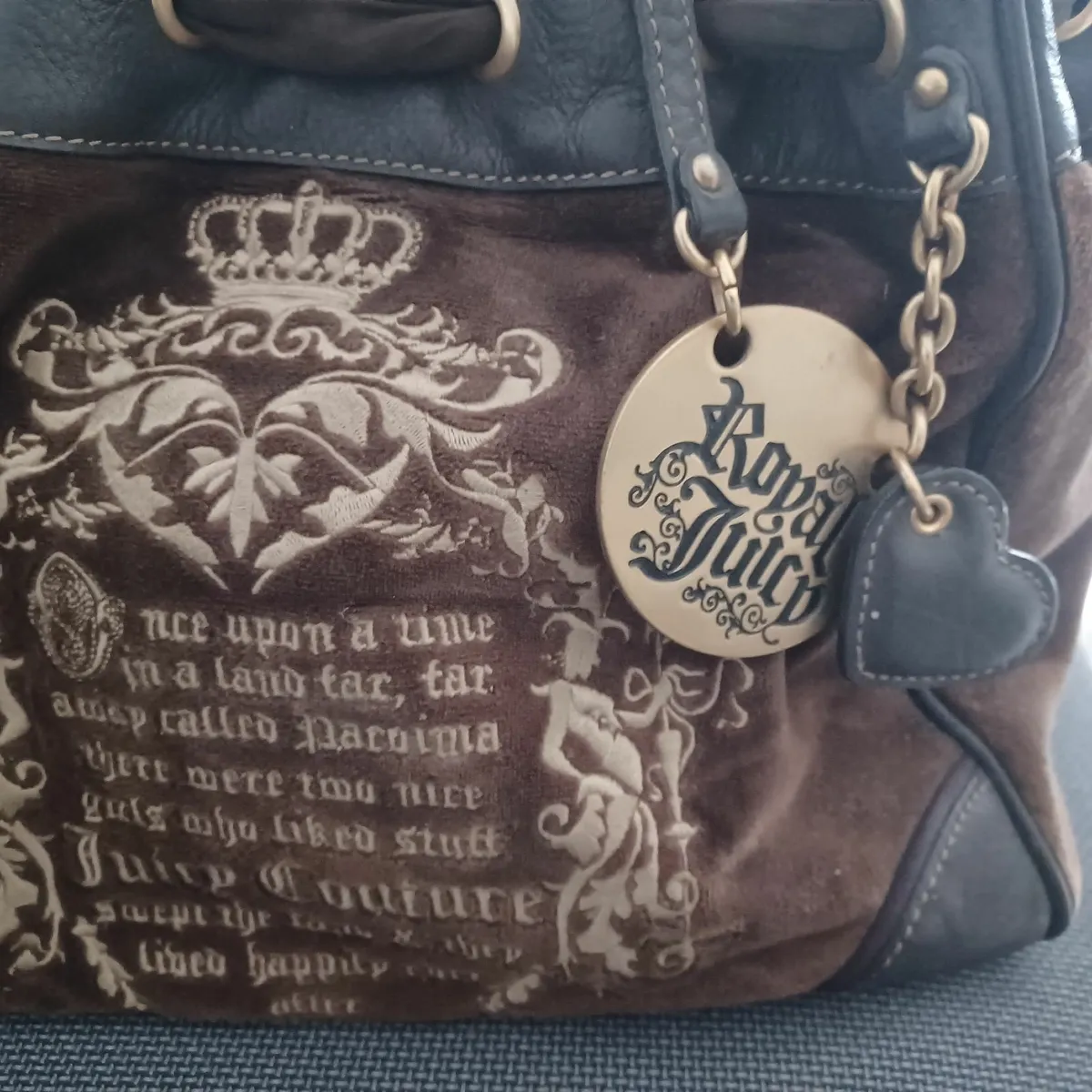 Vintage juicy couture brown velvet bag - Image 3