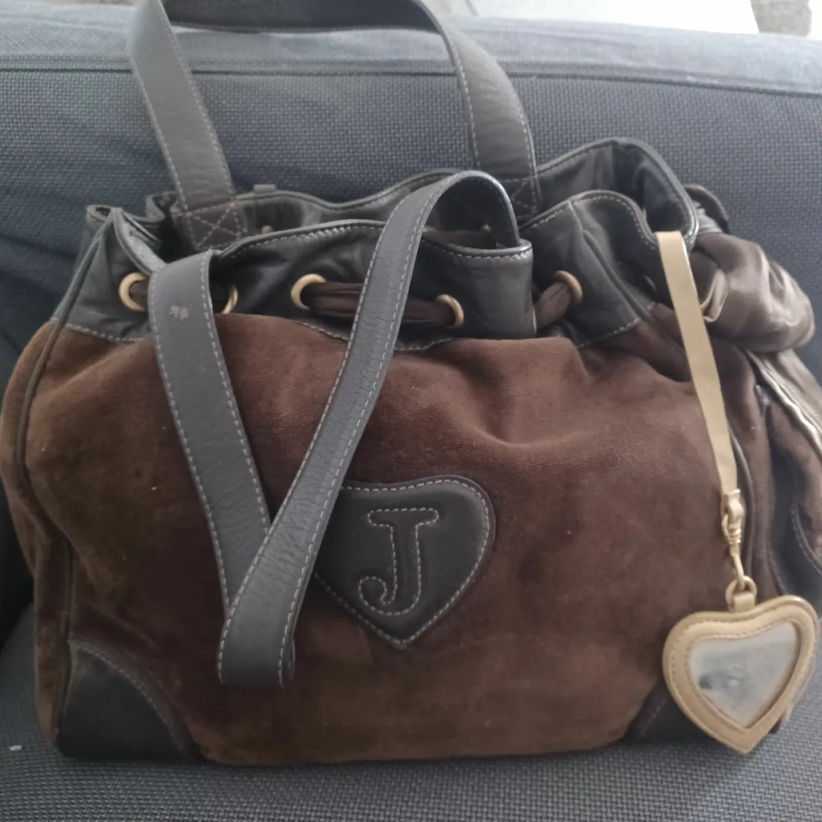 Vintage juicy couture brown velvet bag - Image 1