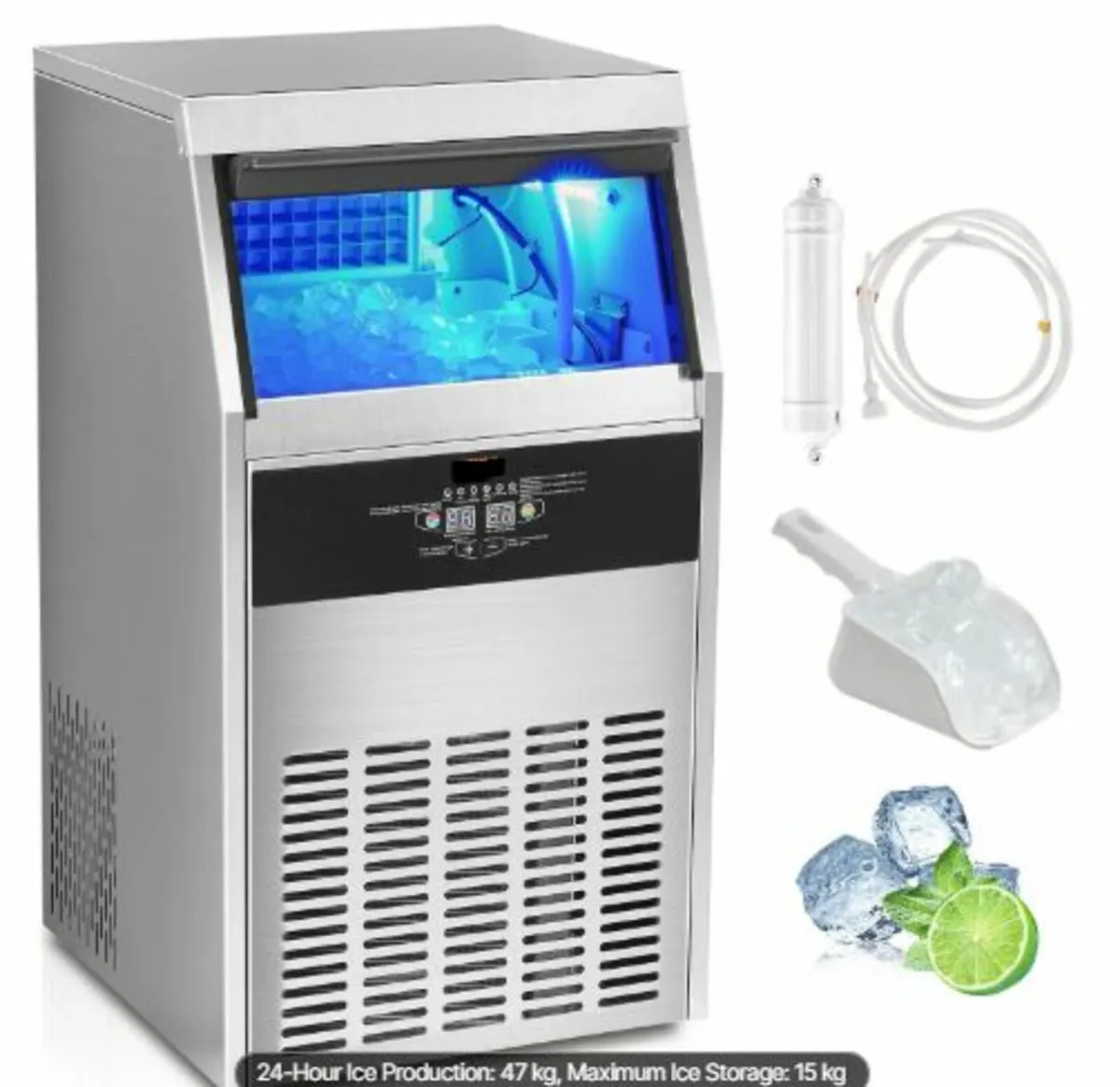 Commercial Ice Maker, 100lbs/24H,Ice Maker Machine - Image 1