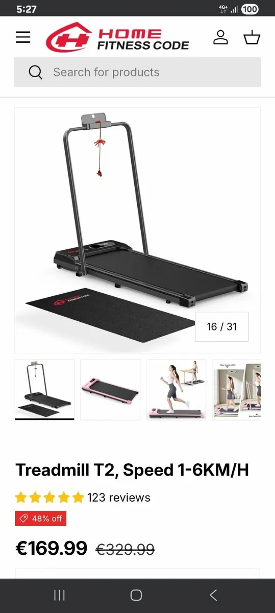 Walking pad with saftey rail - Image 2