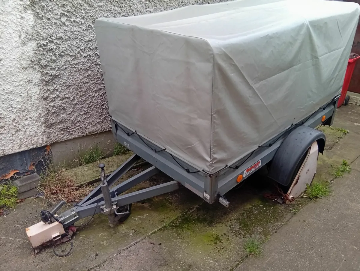 Quality Galvanized trailer with removable canopy - Image 1