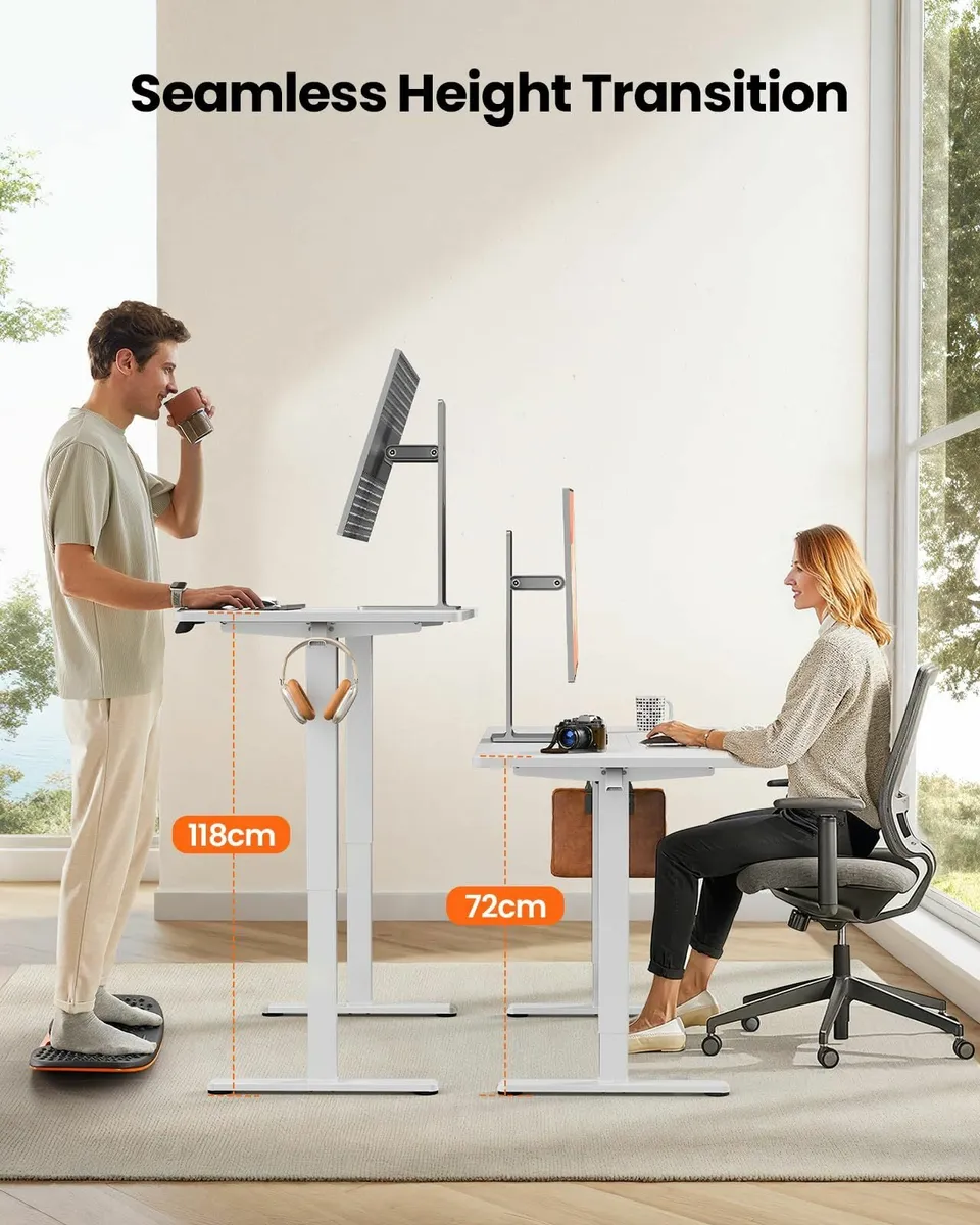 Electric Standing Desk Height Adjustable 120 x 60c - Image 3