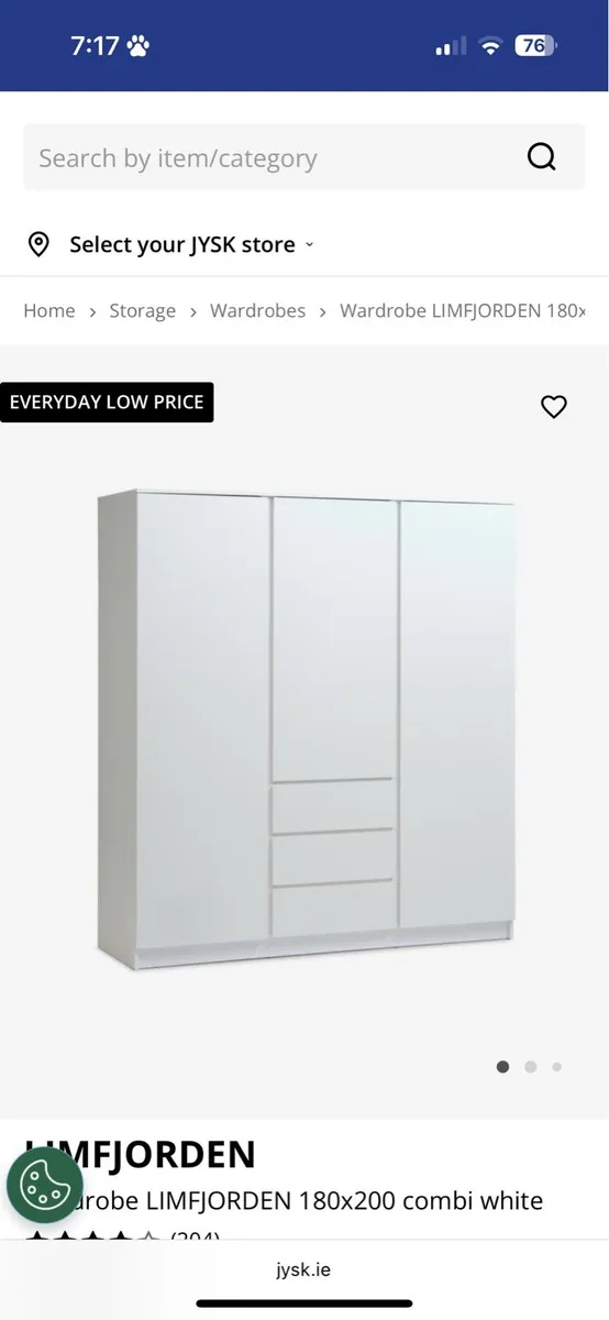 Wardrobe and matching bed side lockers - Image 1