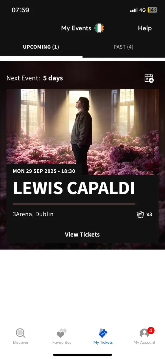 Lewis Capaldi ticket 29 Sep - Image 2