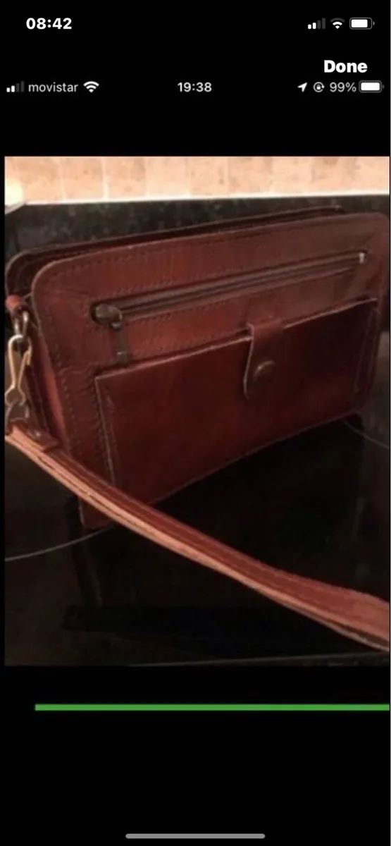 Leather Wrist Bag - Image 1