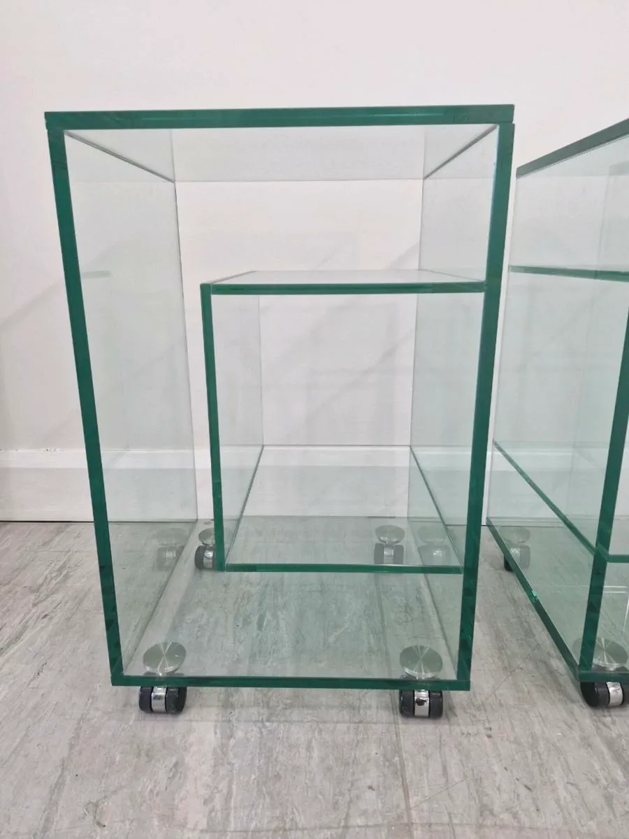 Glass Bedside Lockers - Image 4