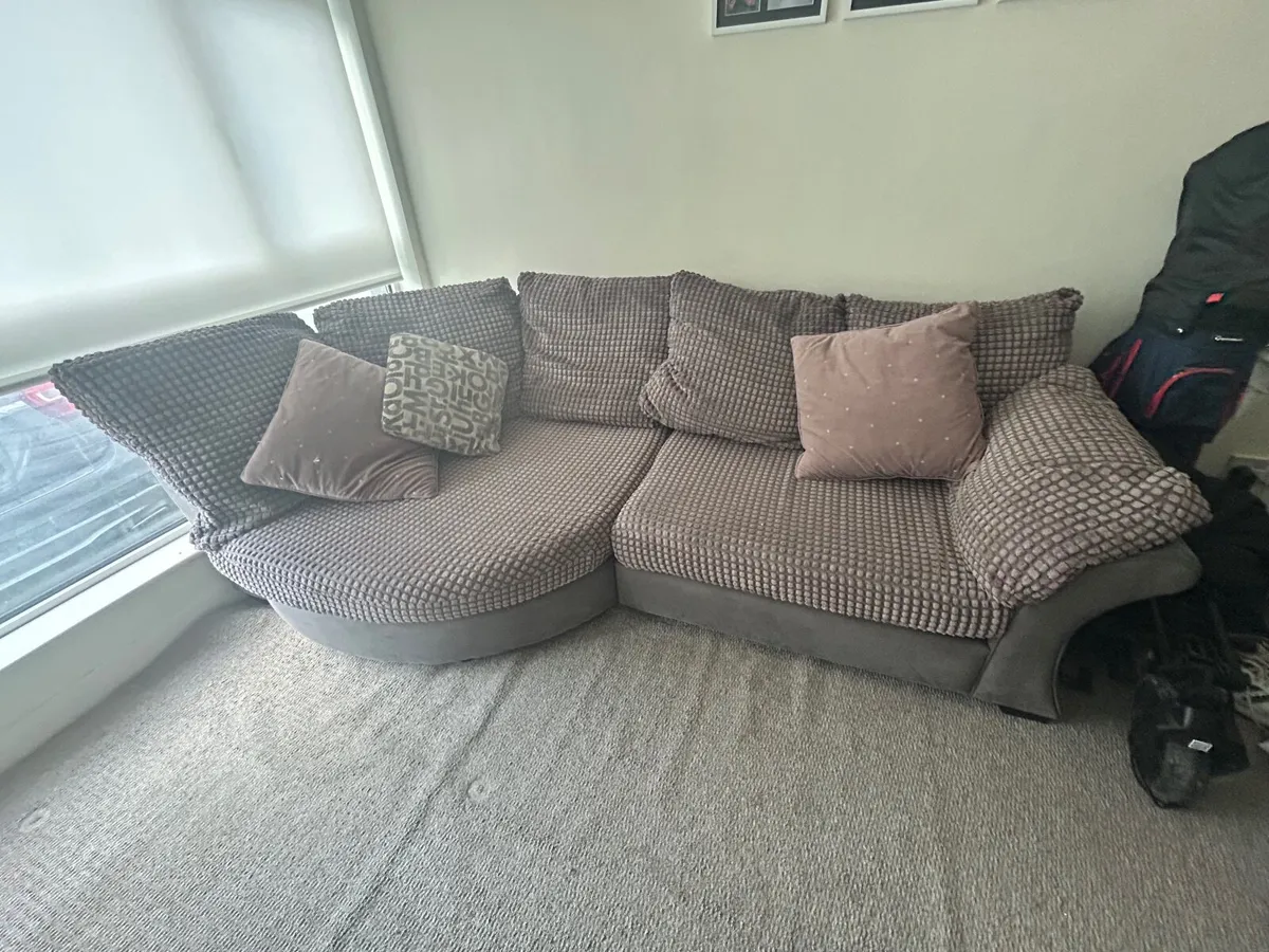 Sofa, chair & foot stool - Image 1