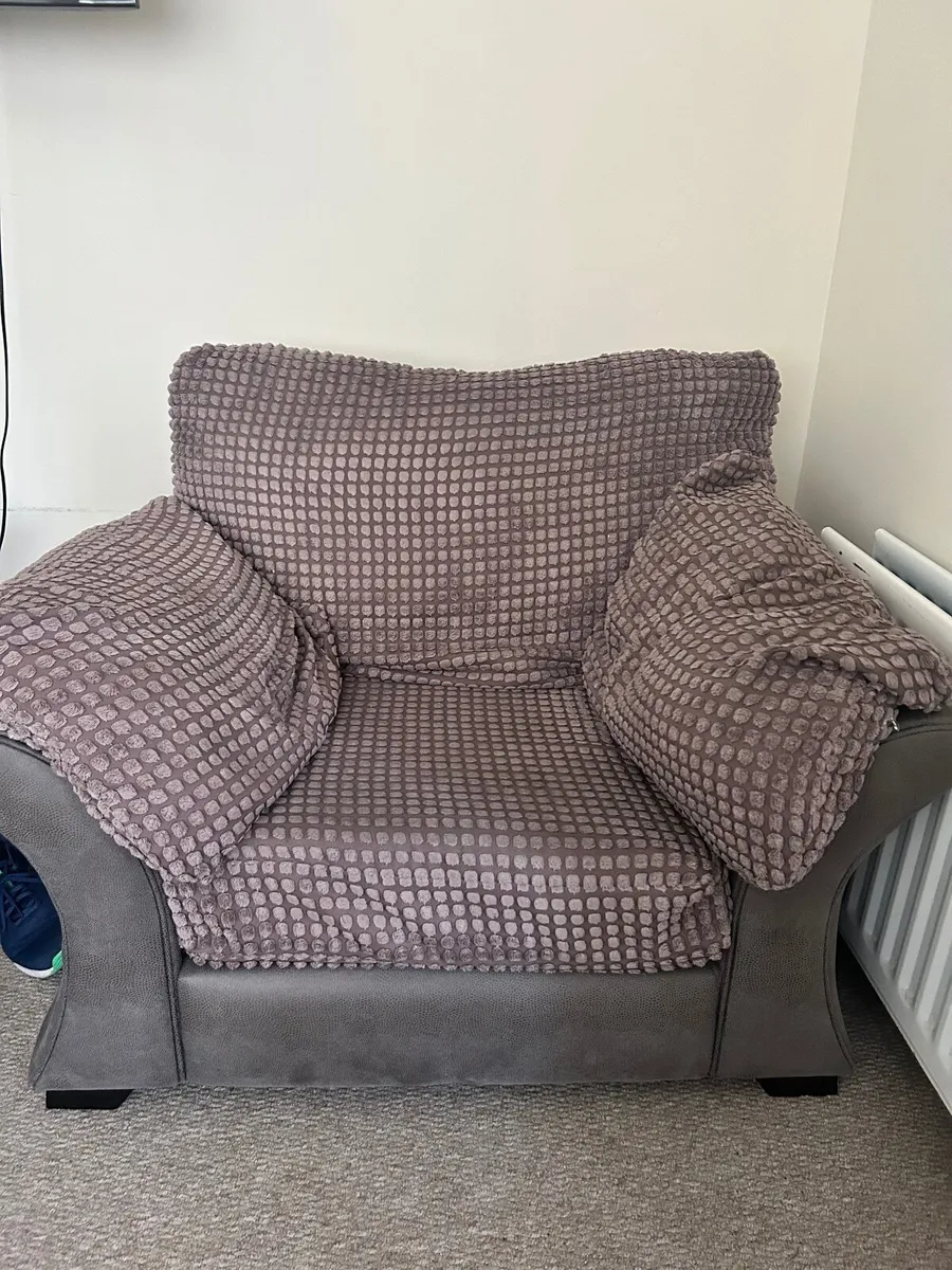 Sofa, chair & foot stool - Image 3