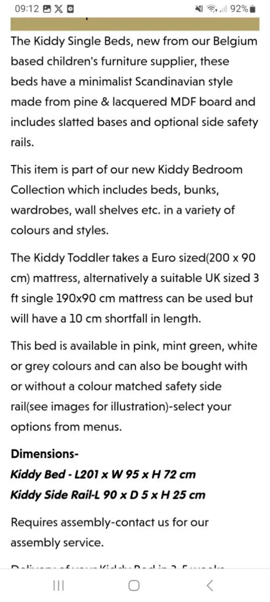 Vipak kids single bed - Image 2