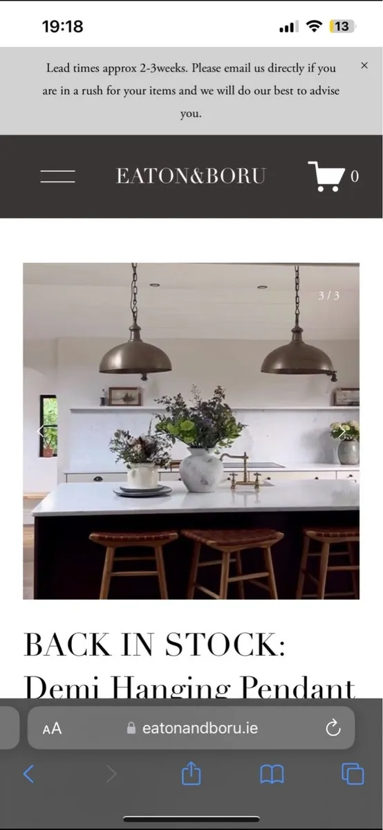 Eaton & Boru Bronze Pendant Lights - Image 1