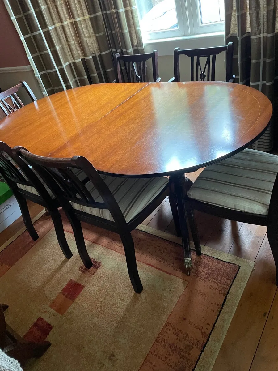 Dining room table and chairs