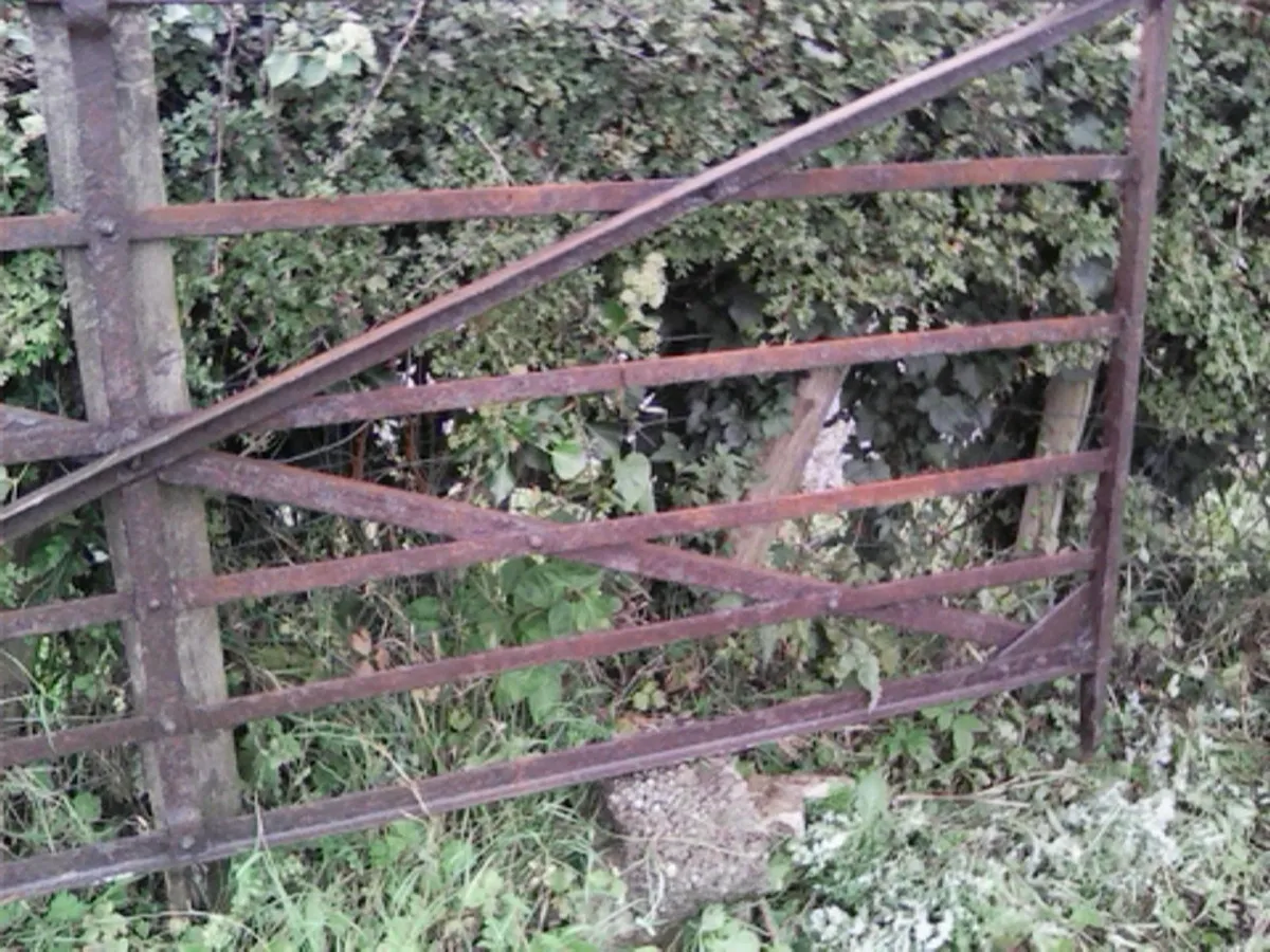 Solid 9ft Antique Iron Gate - Image 2