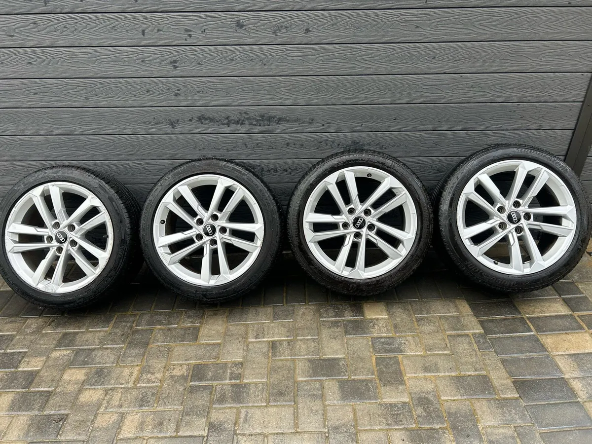17” GENUINE AUDI A4 ALLOY WHEELS & TYRES - Image 2