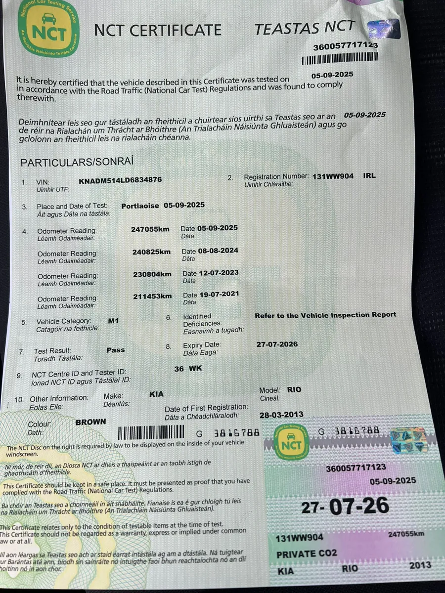 Kia Rio 2013 1.4 CRDI new nct 8/26 tax 9/25 - Image 4