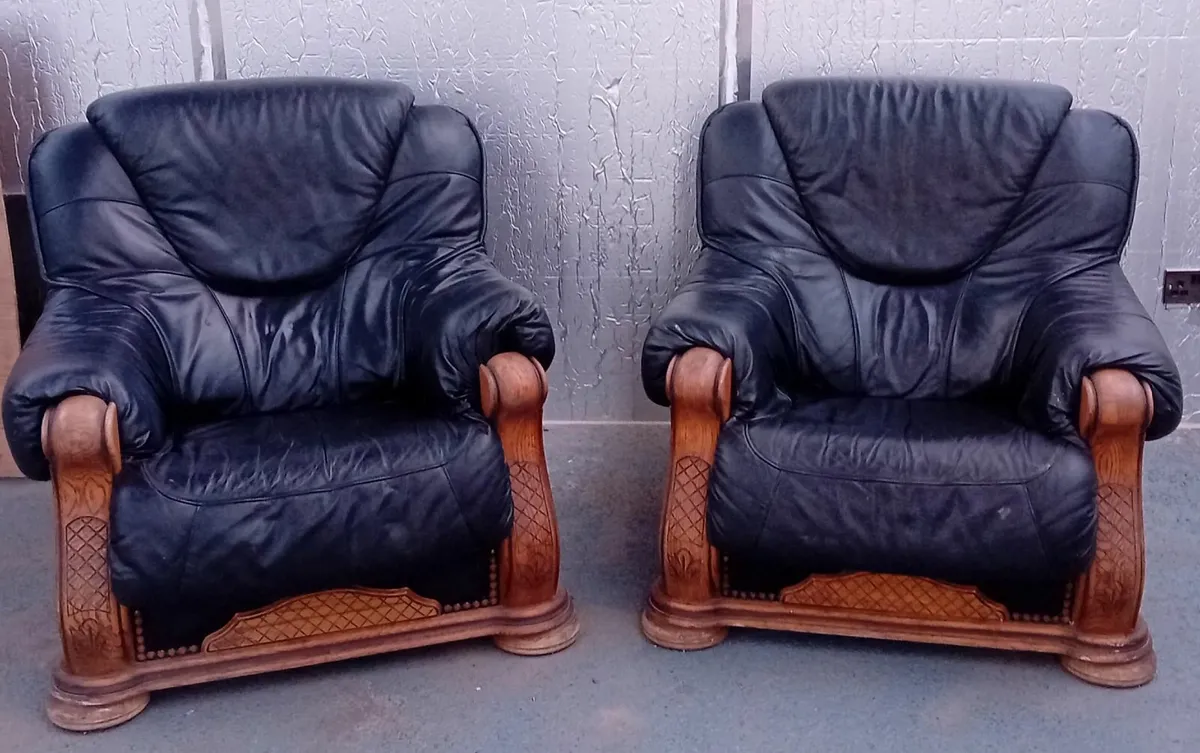 Dutch Leather Armchairs - Image 1