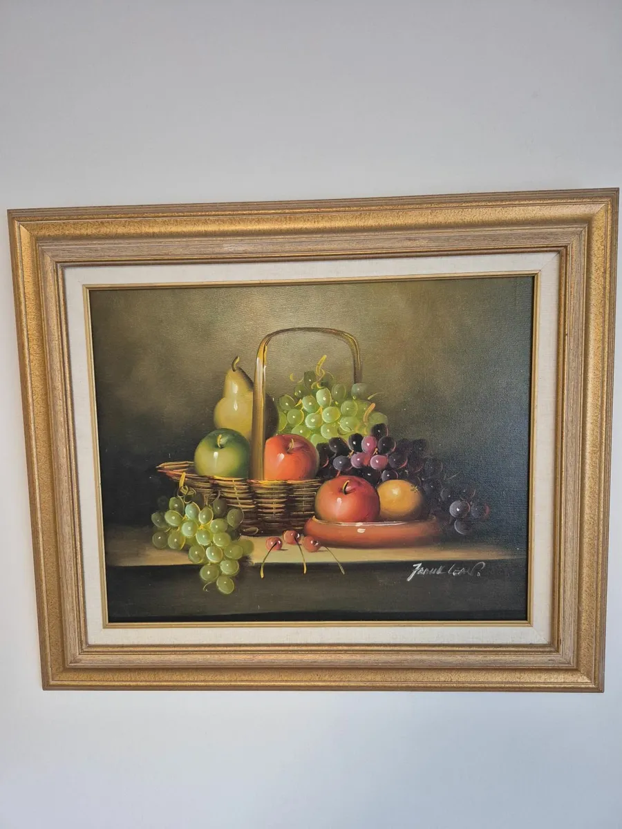 Frank Lean oil on canvas painting for sale - Image 1