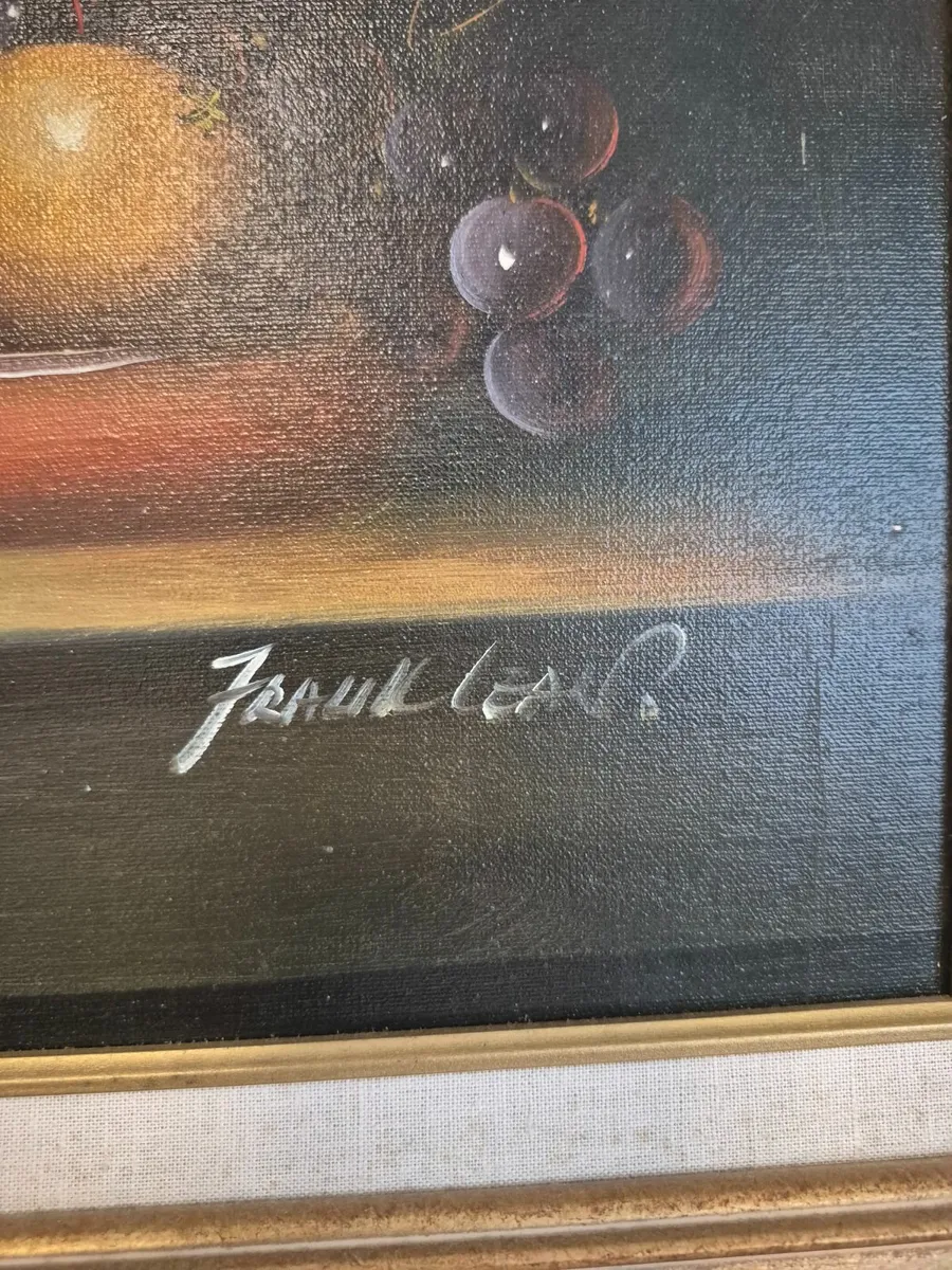 Frank Lean oil on canvas painting for sale - Image 2
