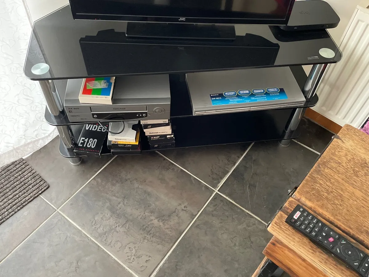 TV Stand plus DVD Player and Nicam VCR Player