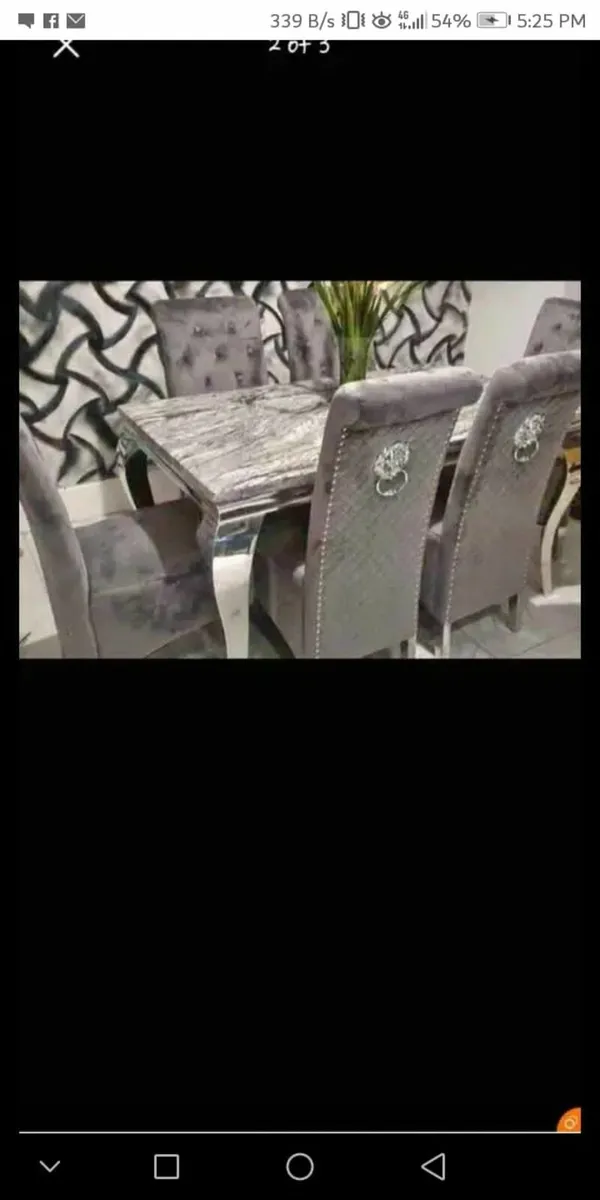 Brand New marble dining table with chairs - Image 3