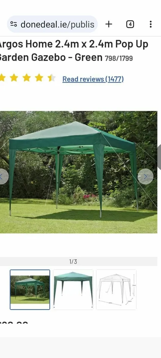 Brand new 2.4m pop-up gazebo still in box - Image 1