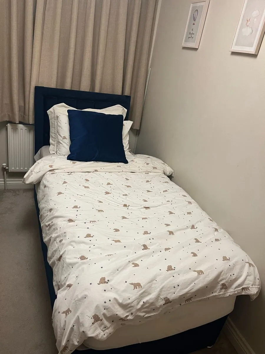 Single Divan bed with built in shelves - Image 2
