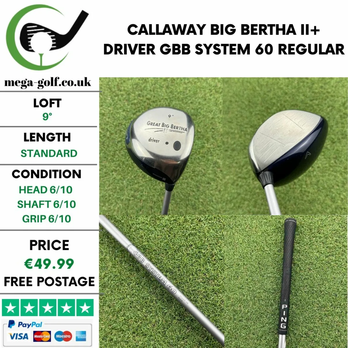 Callaway Big Bertha II+ Driver / 9° / Regular - Image 1