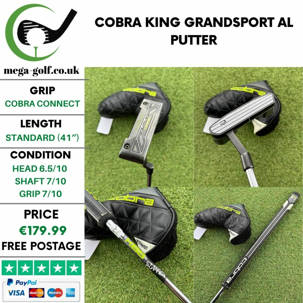 Cobra King Grandsport AL Putter / 41″ - Image 1