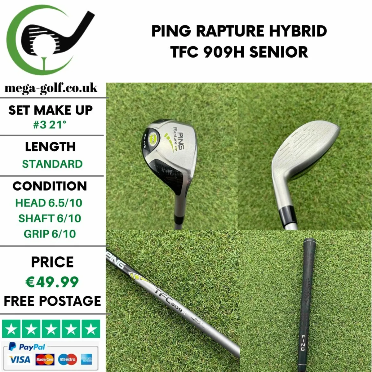 Ping Rapture Hybrid / #3 21° / TFC 909H Senior - Image 1