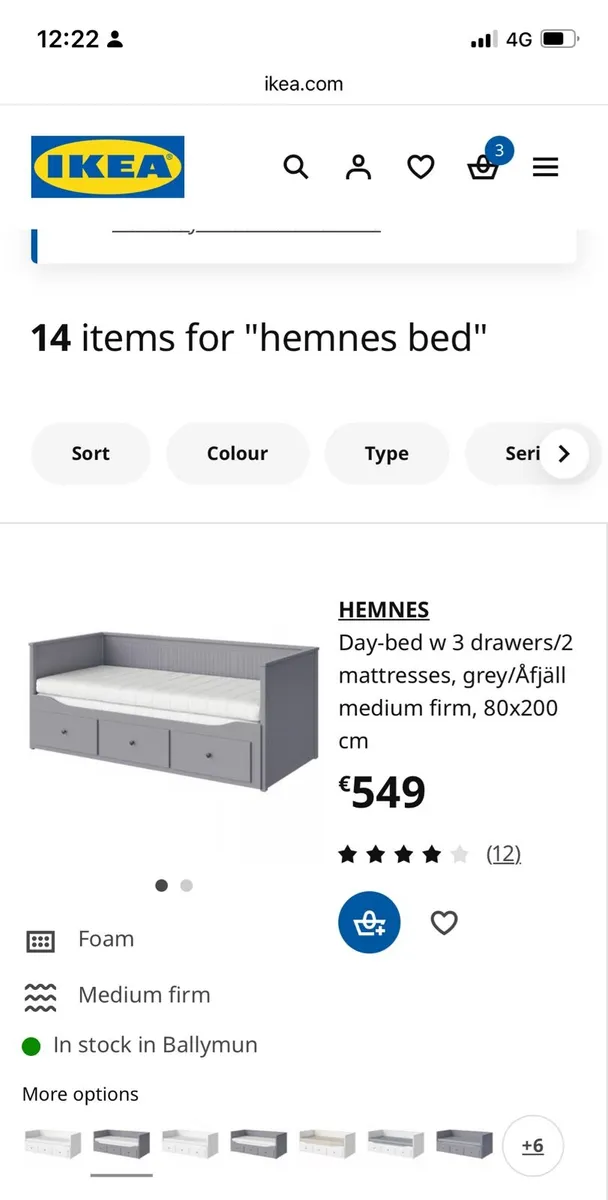 IKEA Grey Trundle Bed(Day Bed) Henmes - Image 4